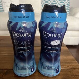 (2) Downy Infusions In-Wash Laundry Scent Booster Crisp Rain & Blue Eucalyptus